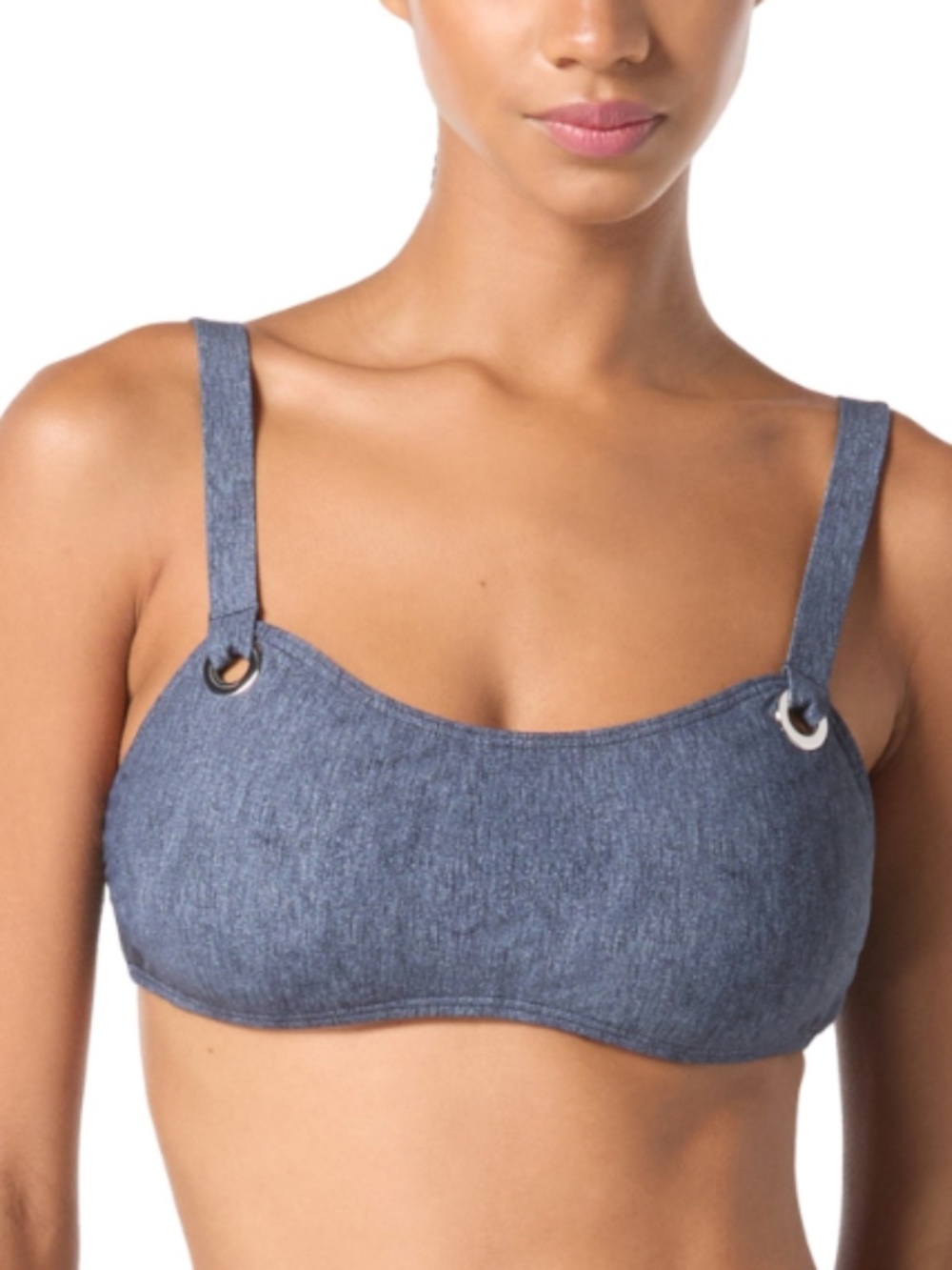 Michael Michael Kors Women's Grommet Scoop Neck Bikini Top Swim Size M 12231